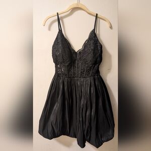 Morgan & Co. Black Evening Dress with Lace Bodice